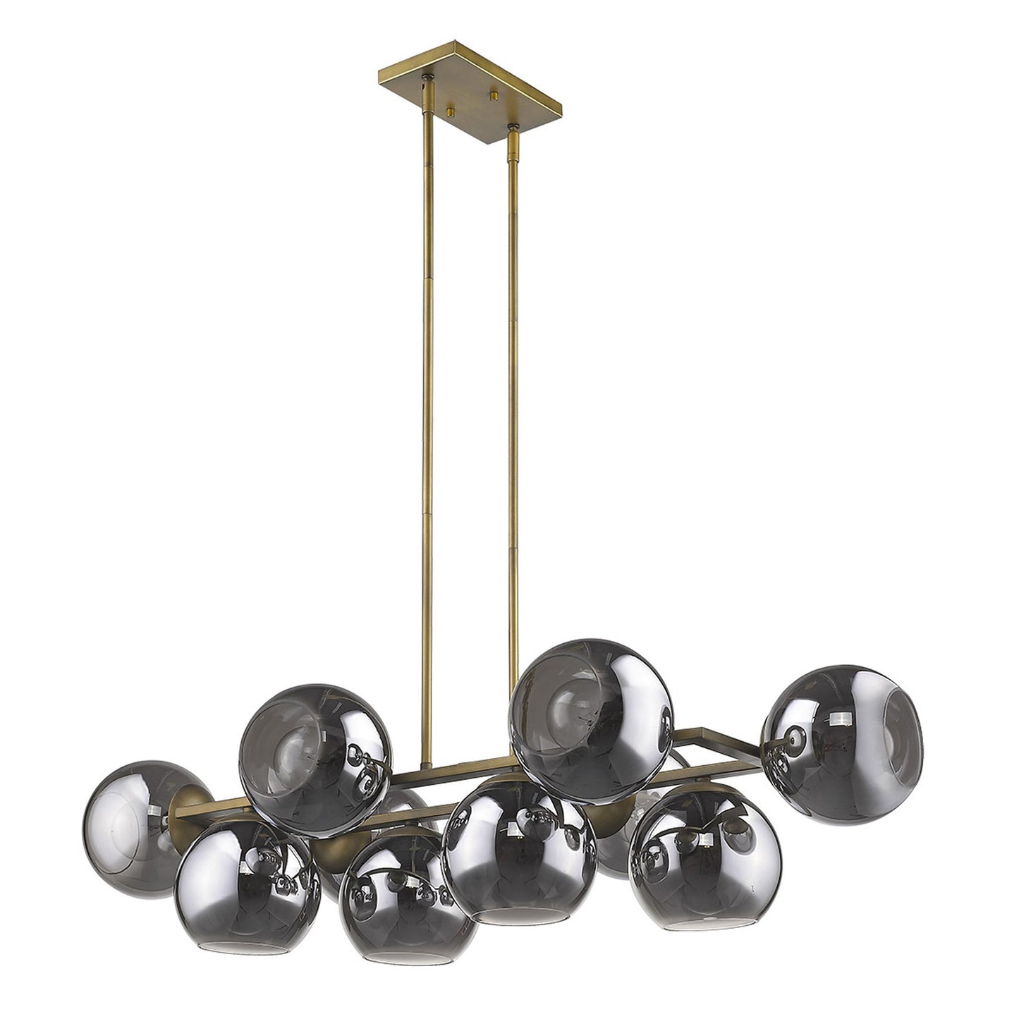 Lunette 10-Light Aged Brass Pendant