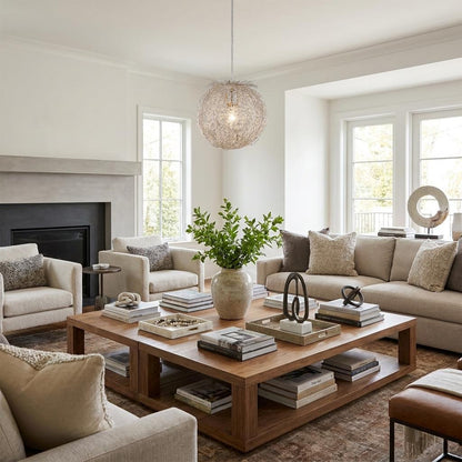 White Ceiling Light w/ Shades