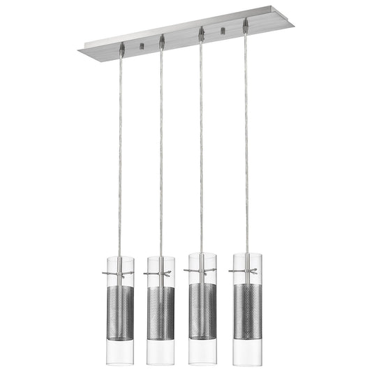 Scope 4-Light Brushed Nickel Pendant