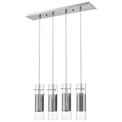 Scope 4-Light Brushed Nickel Pendant