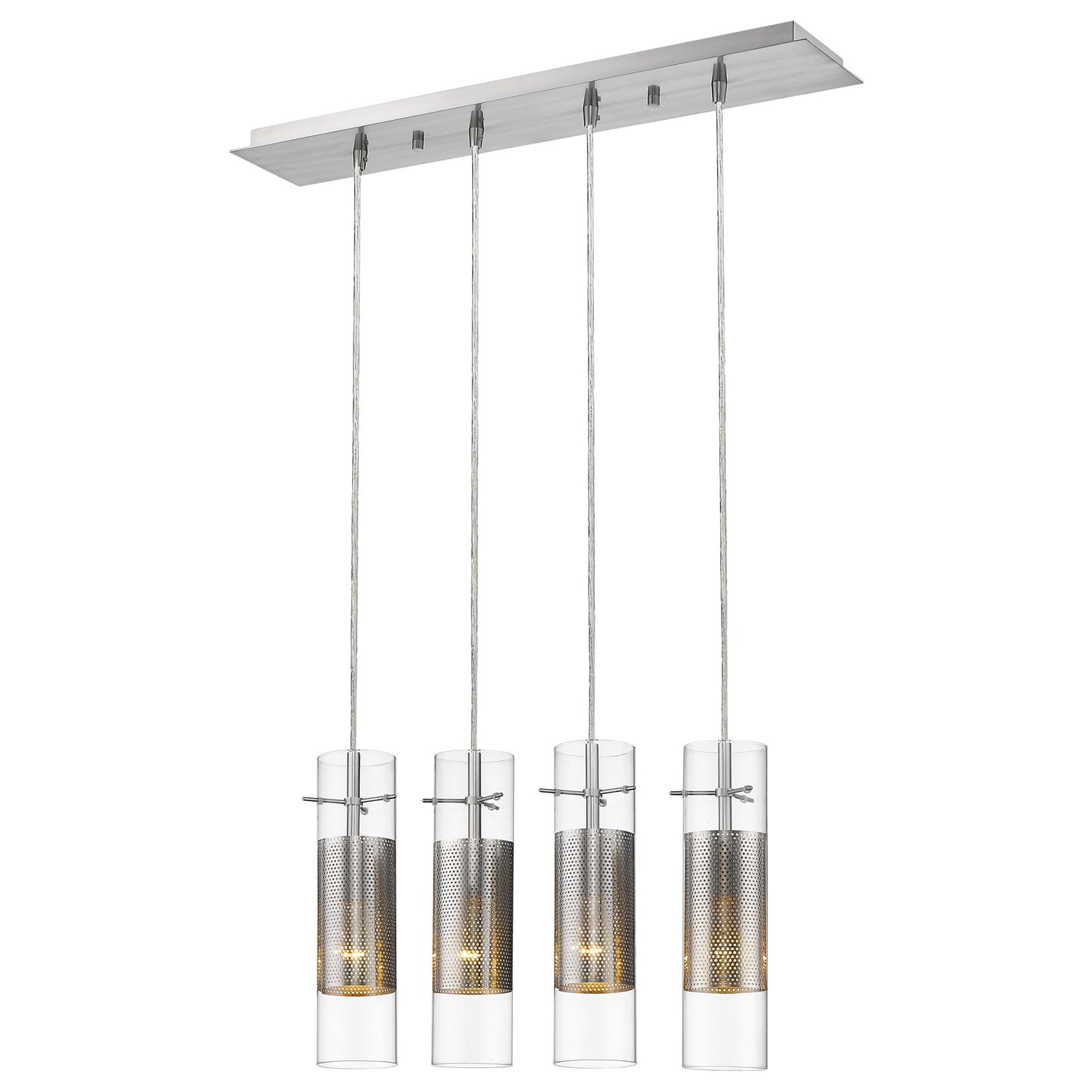 Scope 4-Light Brushed Nickel Pendant