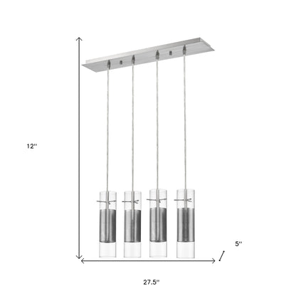 Scope 4-Light Brushed Nickel Pendant