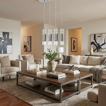 Scope 4-Light Brushed Nickel Pendant