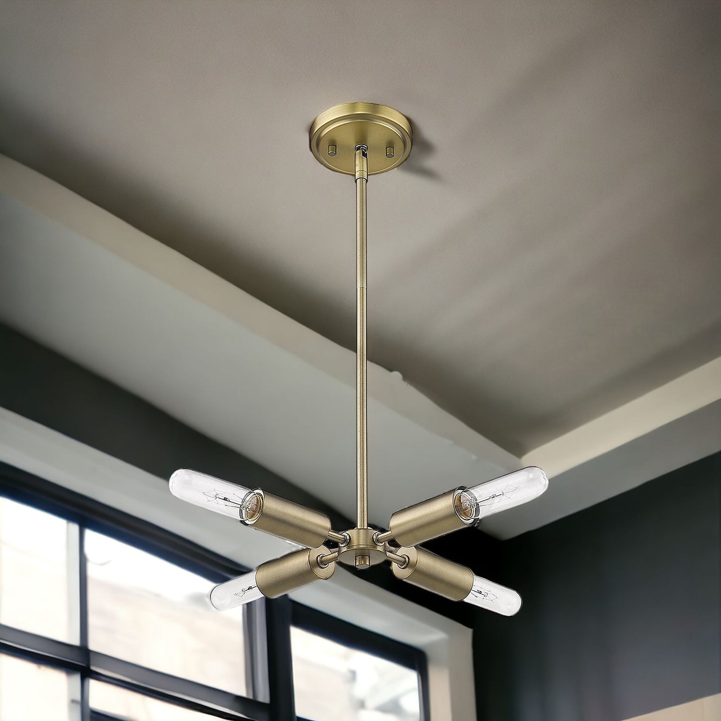 Gold 4 Light Dimmable Chandelier