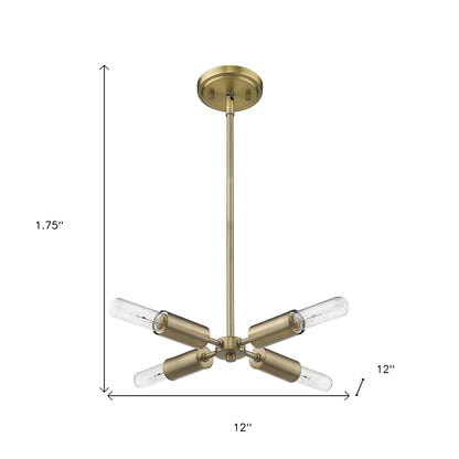 Gold 4 Light Dimmable Chandelier