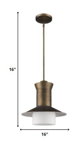 Greta 1-Light Raw Brass Pendant