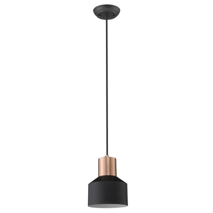 Matte Black & Rose Gold Pendant Hanging Light