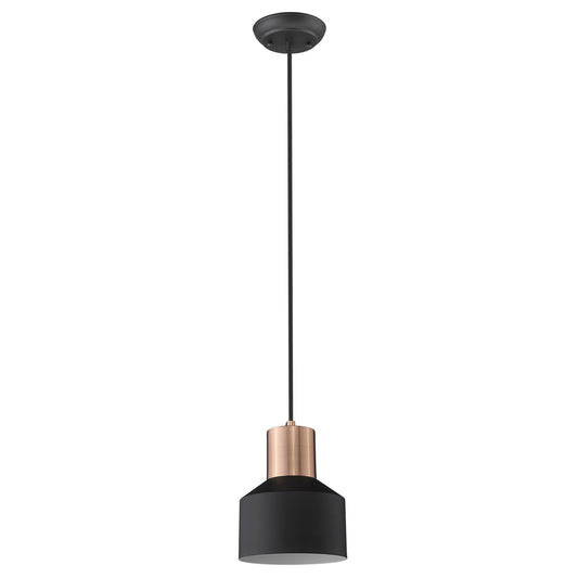 Matte Black & Rose Gold Pendant Hanging Light