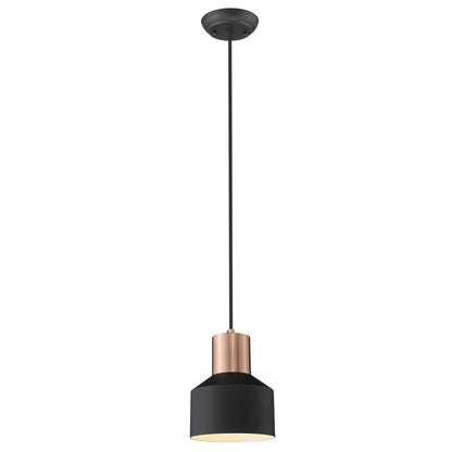 Matte Black & Rose Gold Pendant Hanging Light