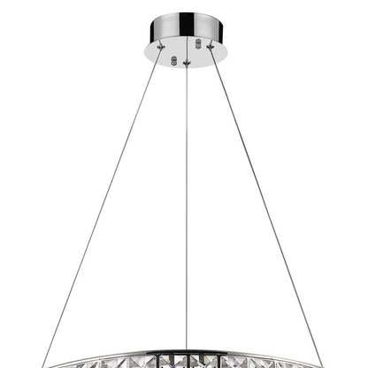 Silver Faux Crystal Bling Ring Hanging Light