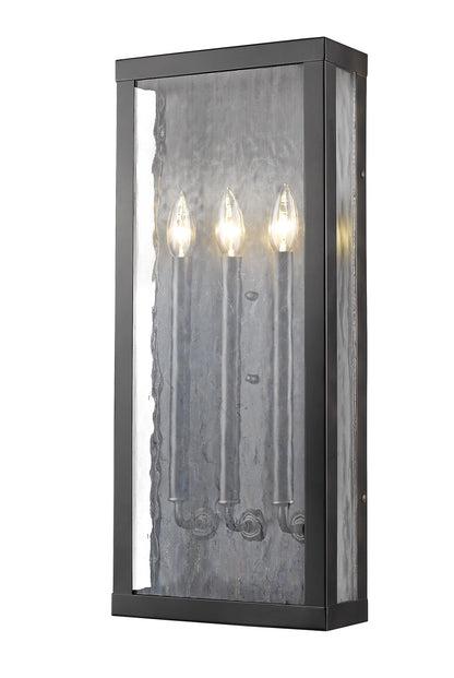 Charleston 3-Light Oil-Rubbed Bronze Shadowbox Wall Sconce (Large)