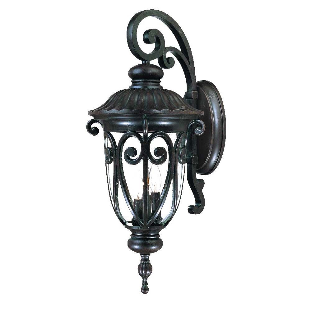 Naples 3-Light Marbelized Mahogany Wall Sconce