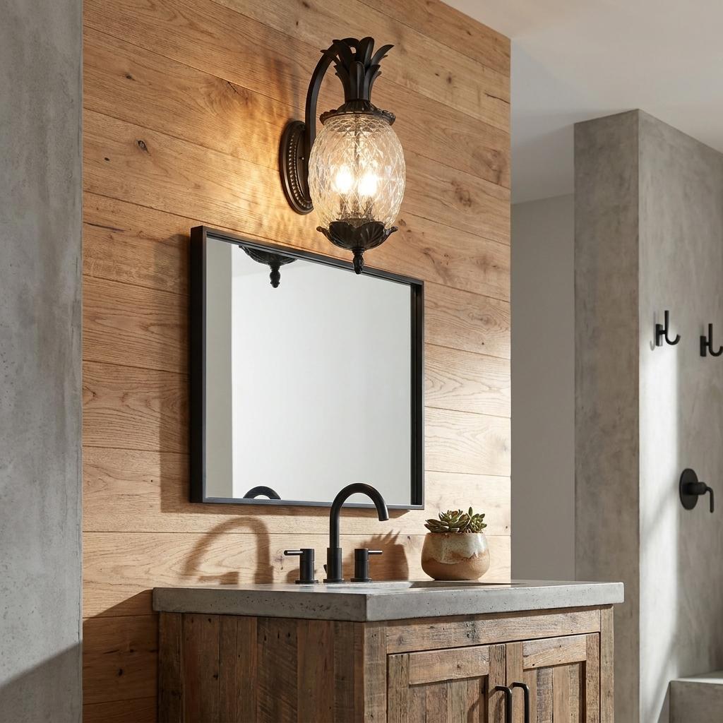 Lanai 3-Light Matte Black Wall Light
