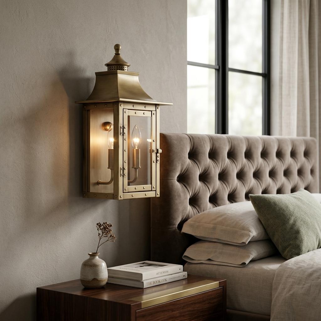 St. Charles 2-Light Aged Brass Wall Light