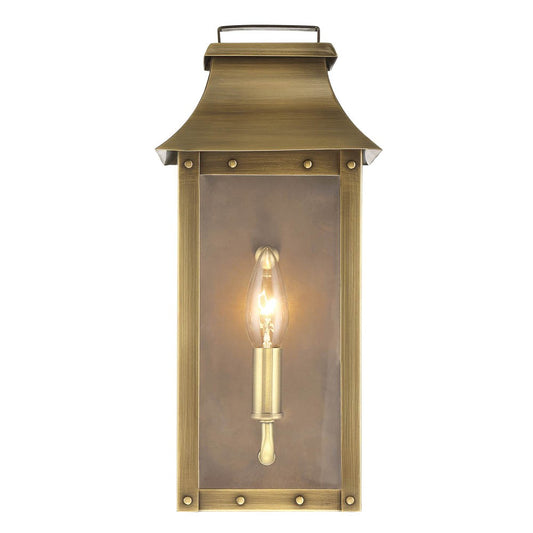 Manchester 1-Light Aged Brass Pocket Wall Sconce