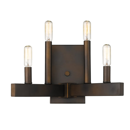 Four Light Bronze Vintage Wall Sconce