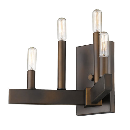 Four Light Bronze Vintage Wall Sconce