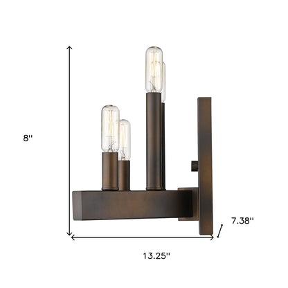 Four Light Bronze Vintage Wall Sconce