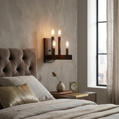 Four Light Bronze Vintage Wall Sconce