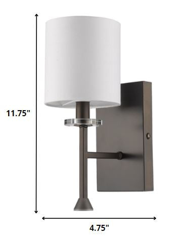 Minimalist Bronze Wall Sconce w/ Shade