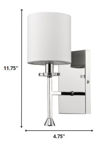 Minimalist Silver Wall Sconce w/ Shade