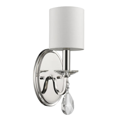 Silver Three Light Wall Sconce w/ Shade
