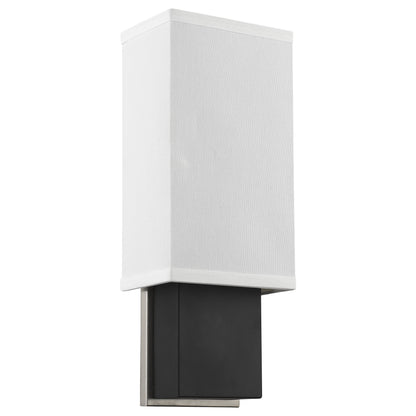Rectangular Wall Sconce w/ Linen Shade