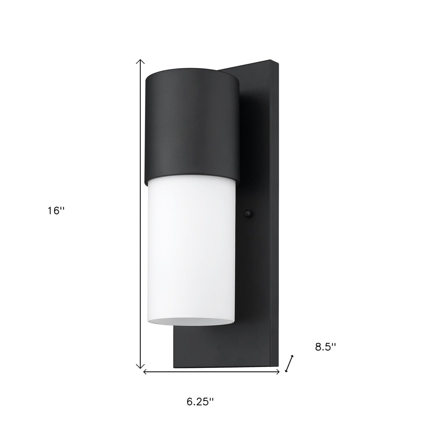 Contemporary Matte Black & White Wall Light