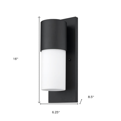 Contemporary Matte Black & White Wall Light