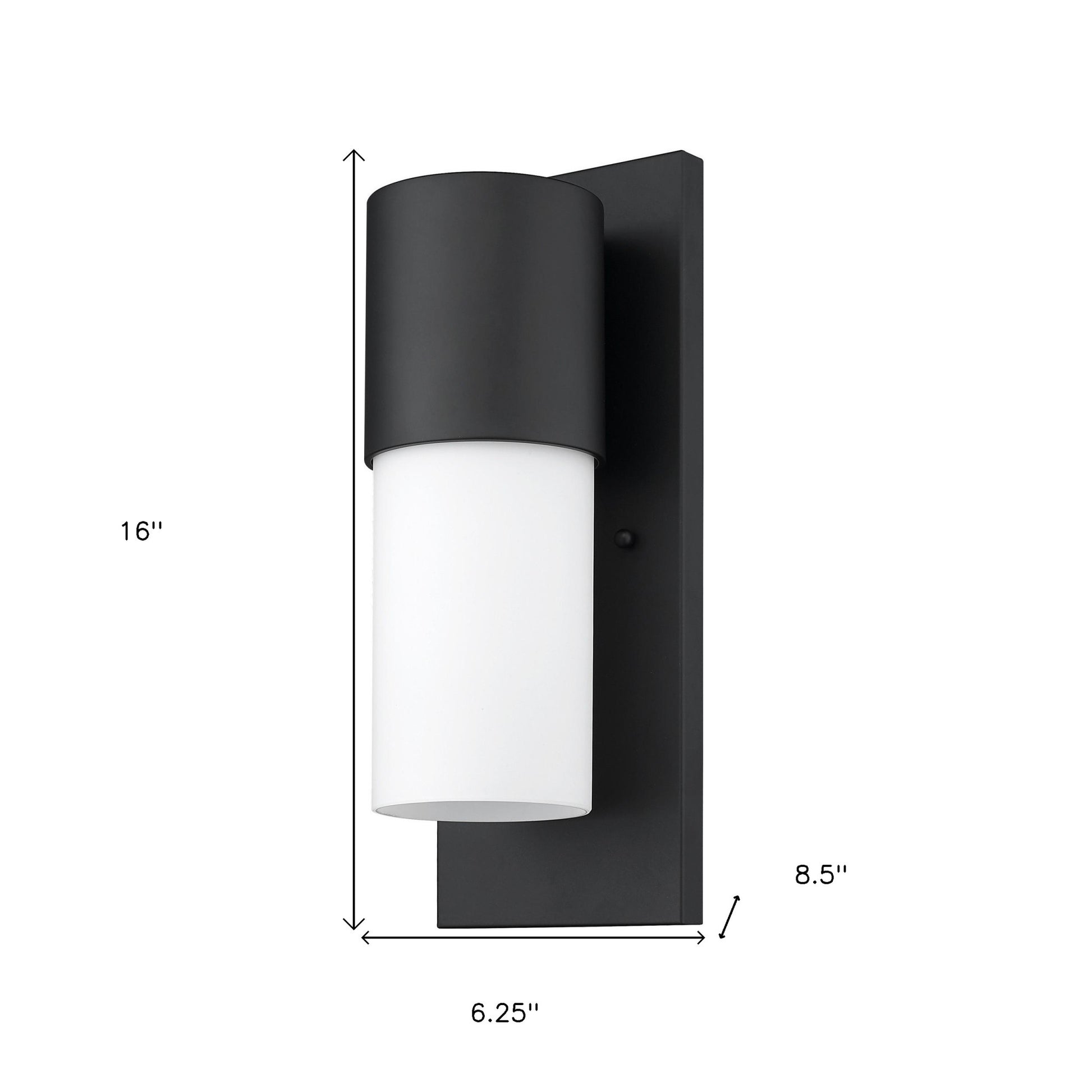 Contemporary Matte Black & White Wall Light