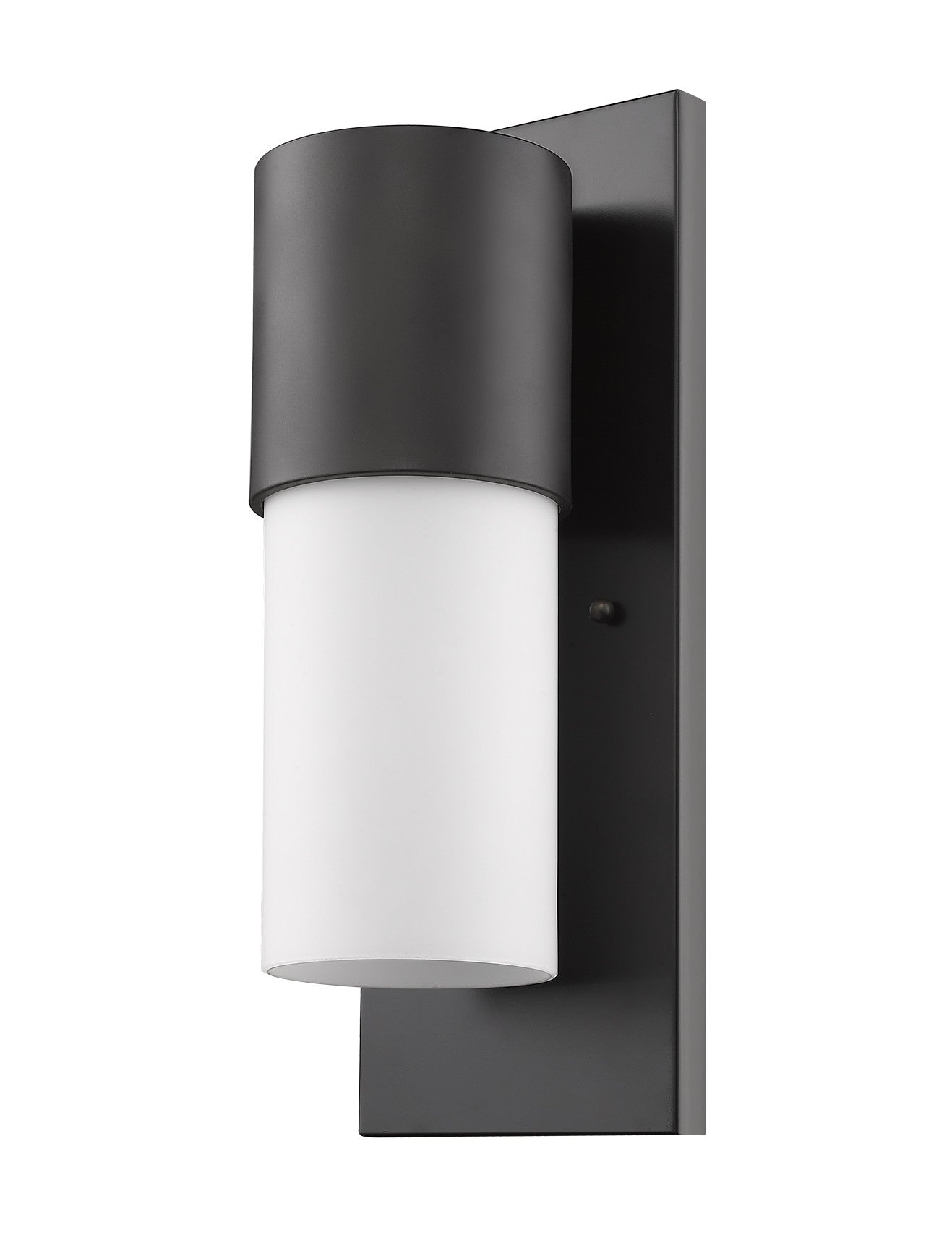 Contemporary Antique Bronze & White Wall Light
