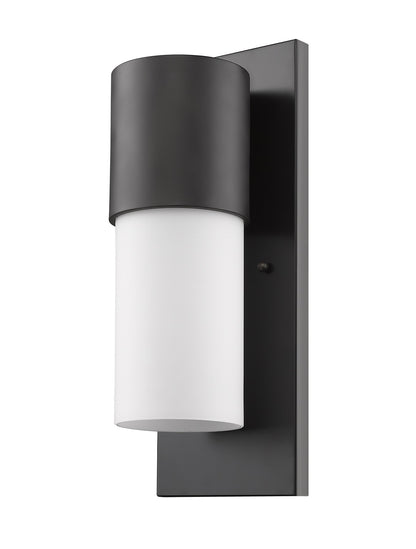 Contemporary Antique Bronze & White Wall Light