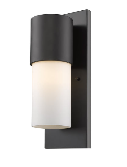 Contemporary Antique Bronze & White Wall Light