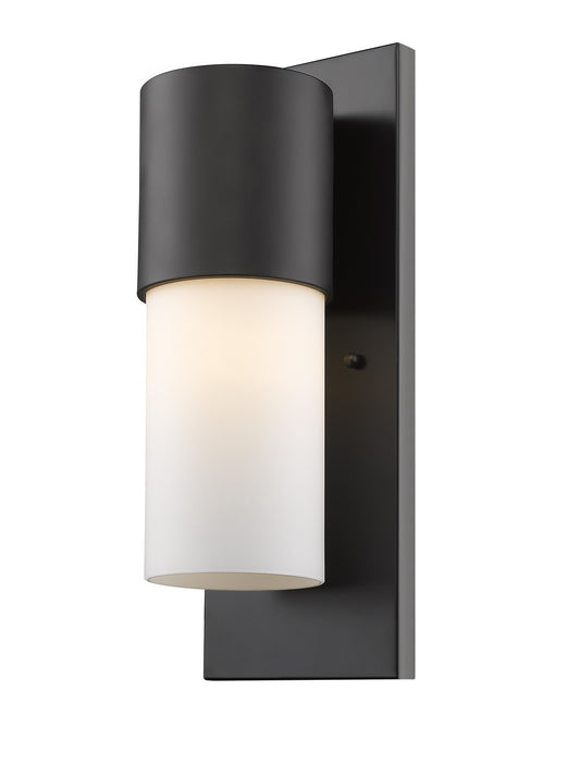 Contemporary Antique Bronze & White Wall Light