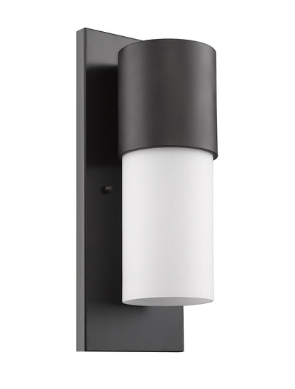 Contemporary Antique Bronze & White Wall Light