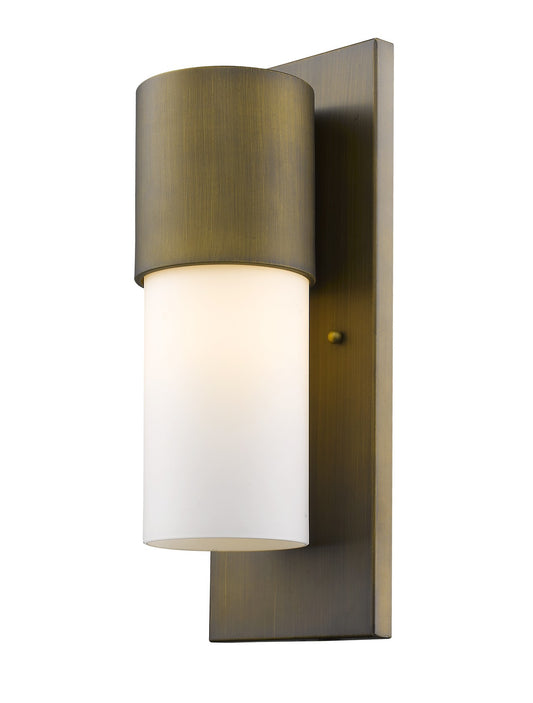 Contemporary Brushed Gold & White Wall Light