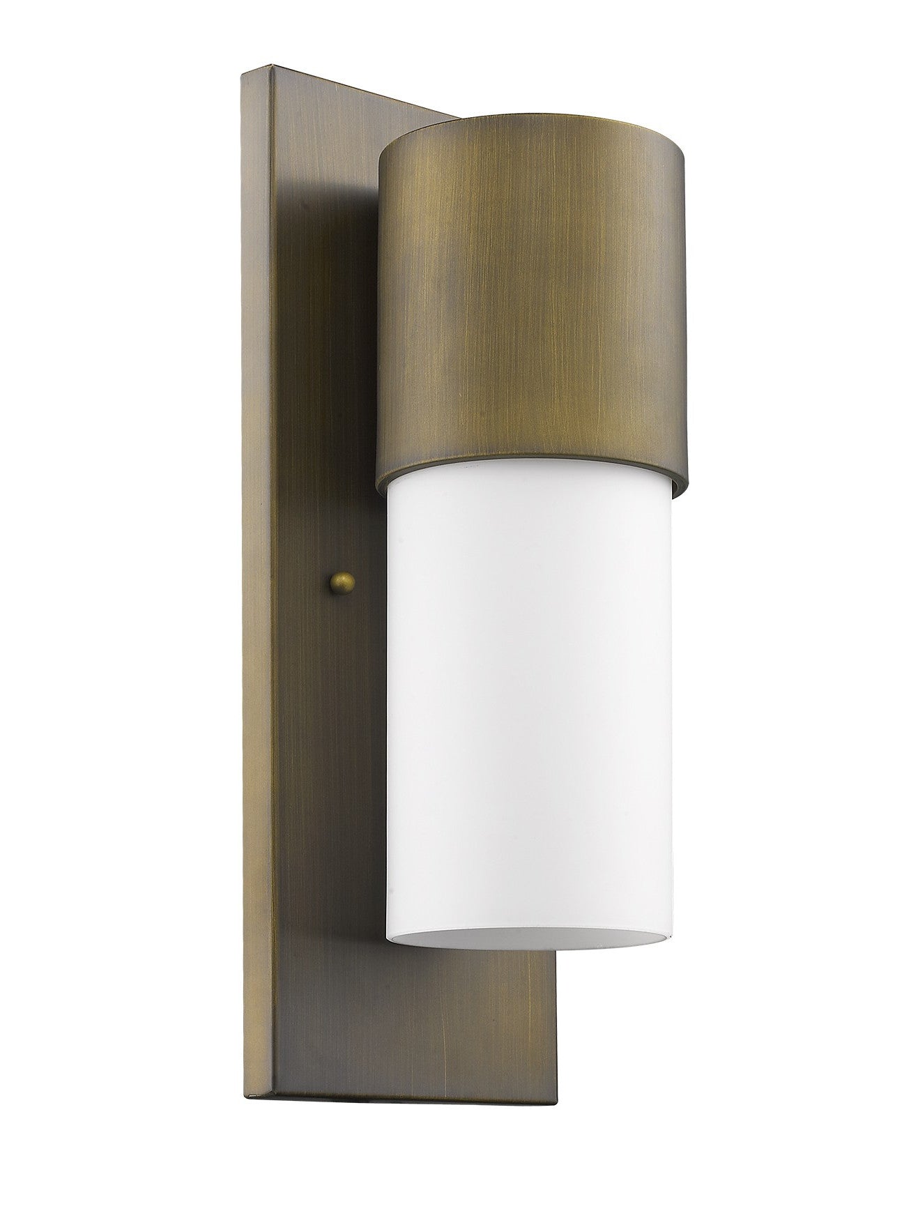 Contemporary Brushed Gold & White Wall Light