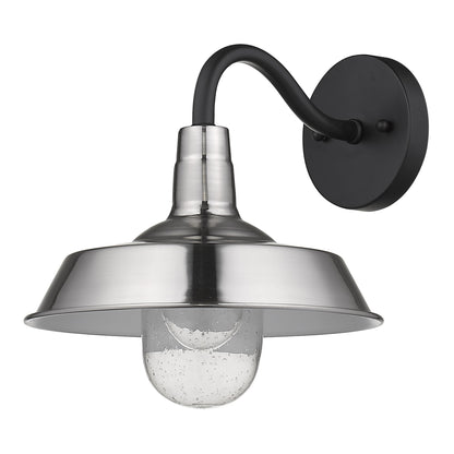 Silver Shallow Plate Shape Wall Sconce