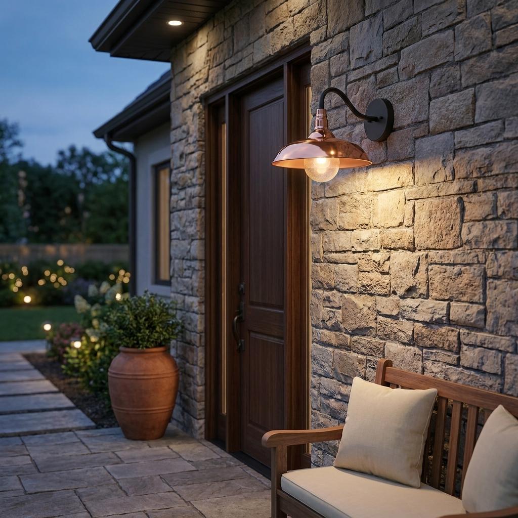 Burry 1-Light Copper Wall Light