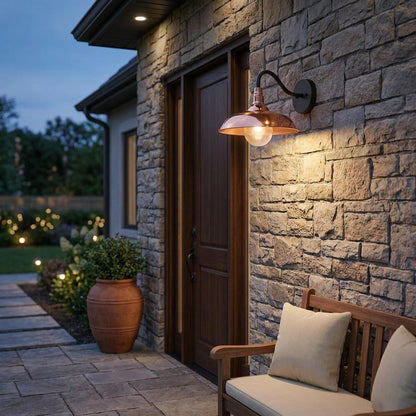 Burry 1-Light Copper Wall Light