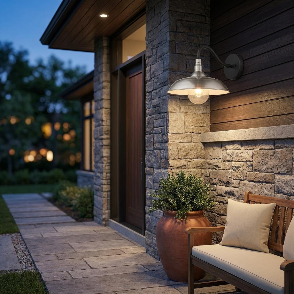 Burry 1-Light Satin Nickel Wall Light