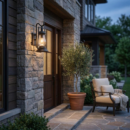 Matte Black Oil Lamp Wall Light