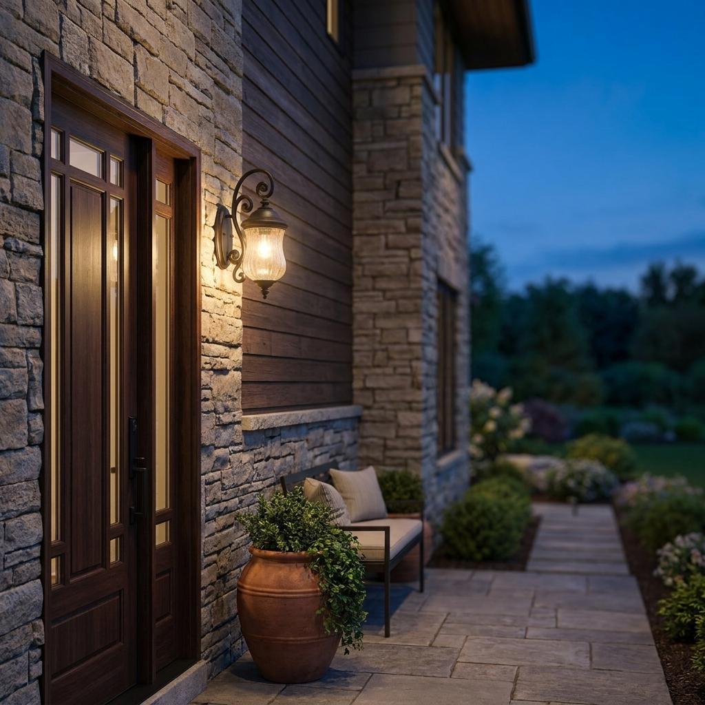 Matte Black Urn Shaped Wall Light