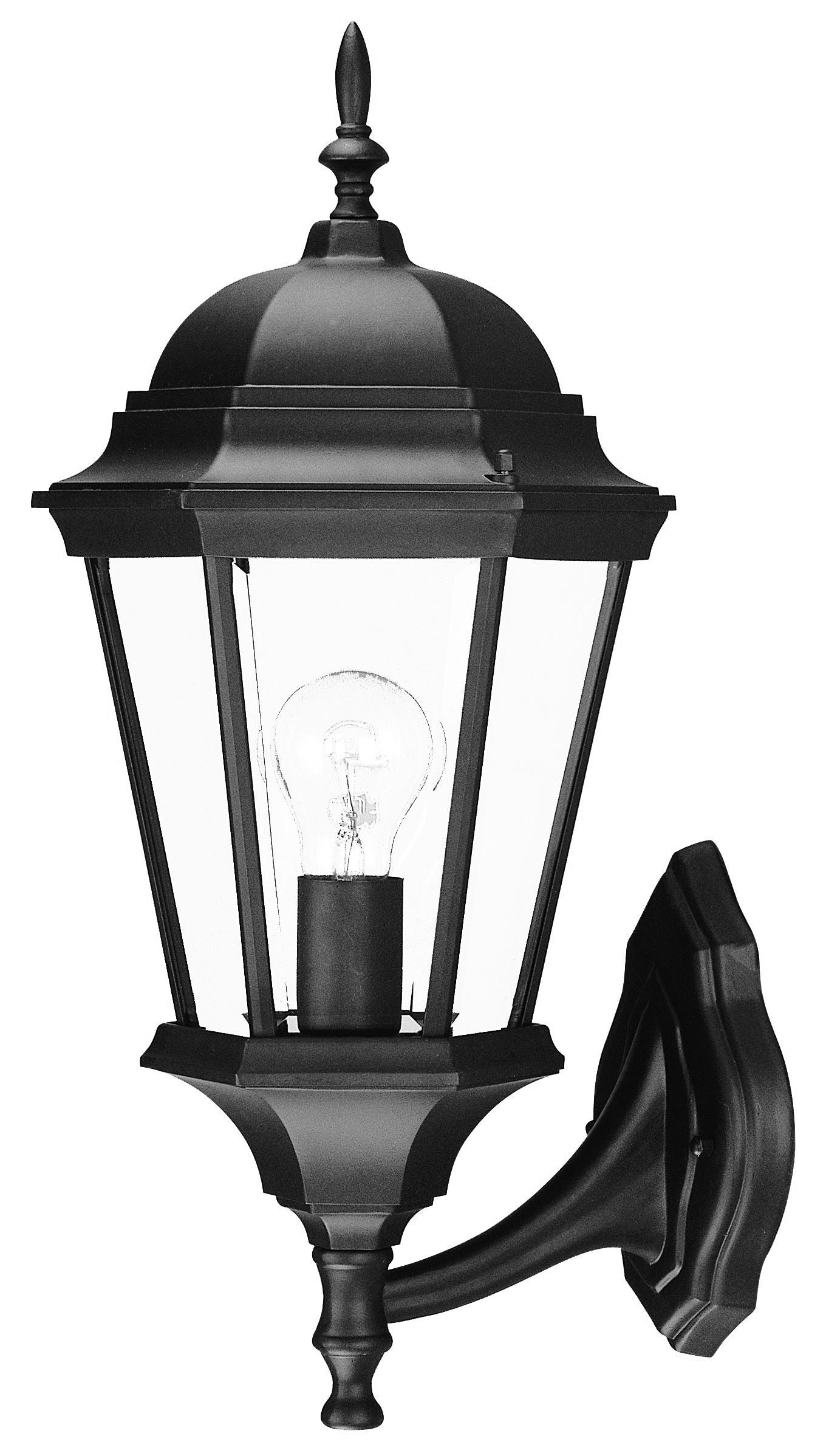 Matte Black Swing Arm Lantern Wall Sconce