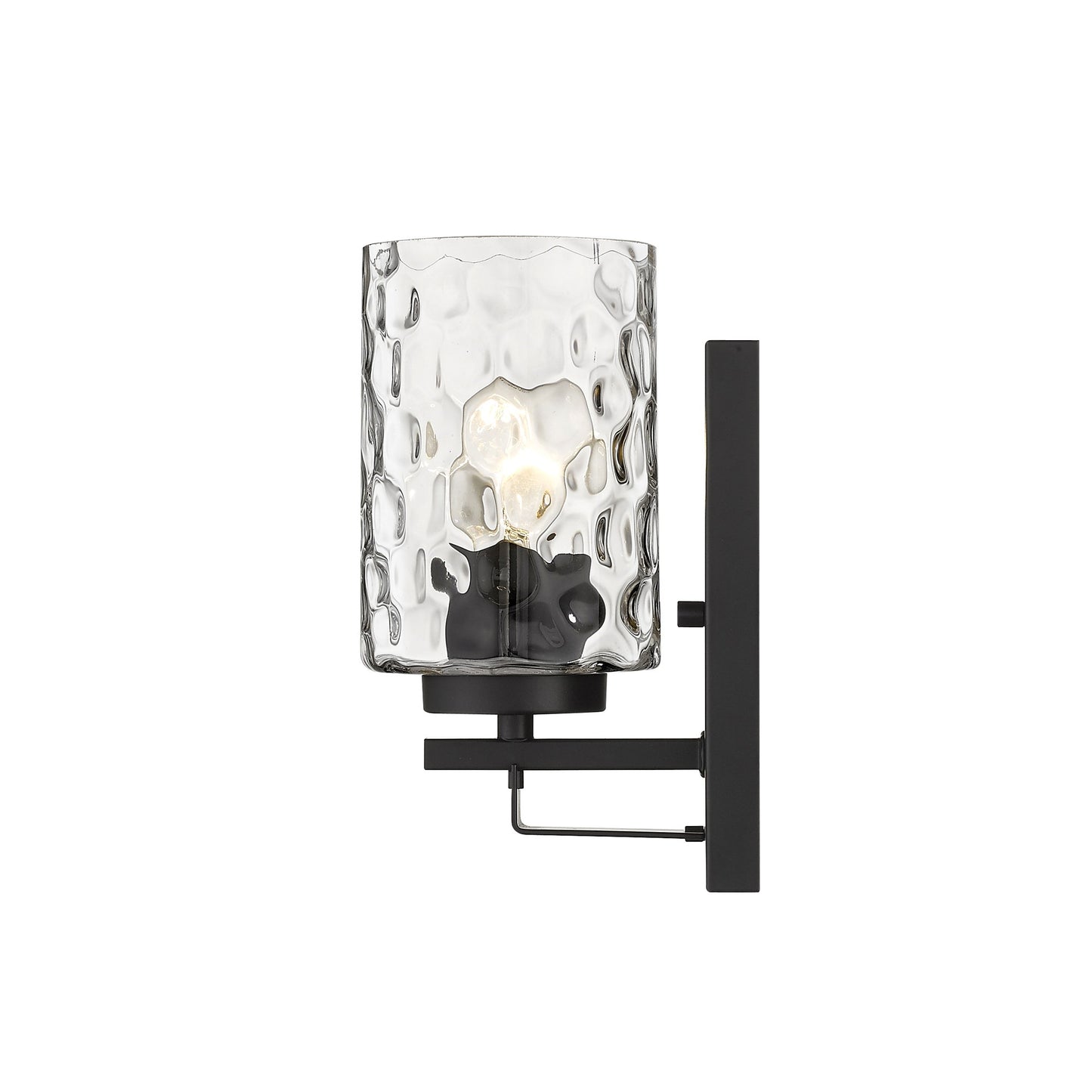 Black & PebbGlass Wall Sconce