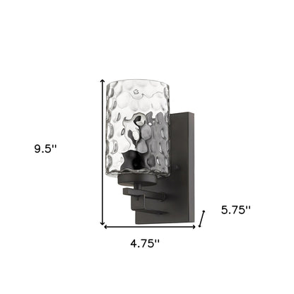 Bronze & PebbGlass Wall Sconce