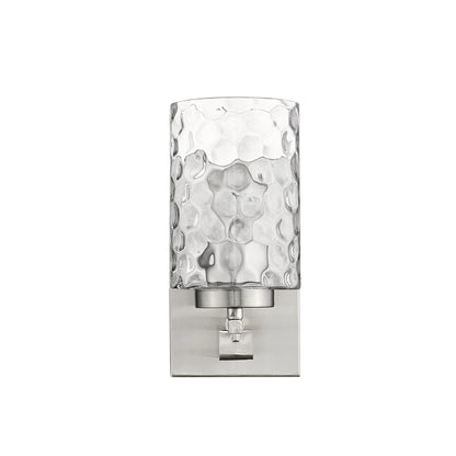 Silver & PebbGlass Wall Sconce
