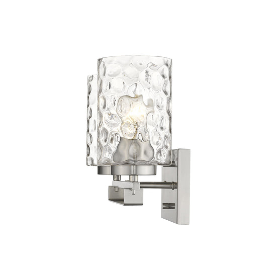 Silver & PebbGlass Two Light Wall Sconce