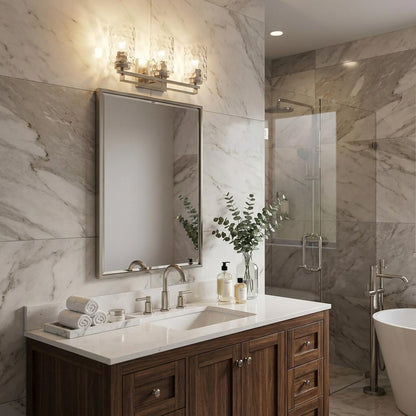 Livvy 3-Light Satin Nickel Vanity