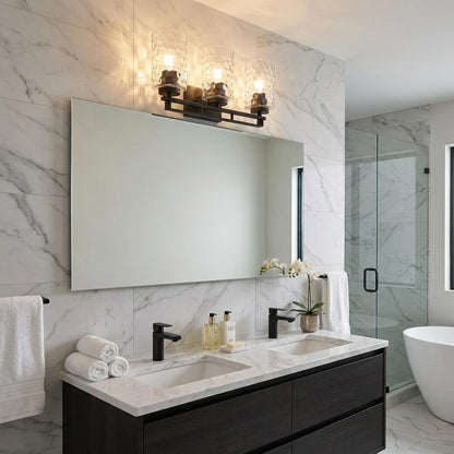 Livvy 4-Light Matte Black Vanity